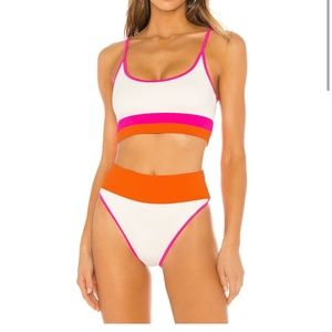 Beach Riot X Revolve Bikini Top and Bottom Size Large